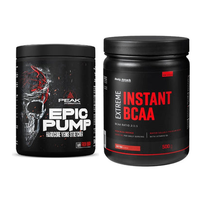 Trainings-Set: Peak EPIC Pump + Body Attack Instant BCAA Extreme – alle enthaltenen Artikel