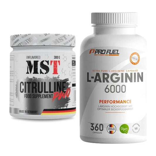 Trainings-Set: MST Citrulline Malat 300g + ProFuel L-Arginin 6000 – alle enthaltenen Artikel