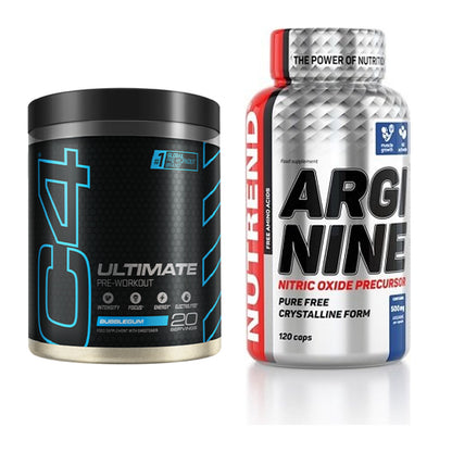 Trainings-Set: Cellucor C4 ULTIMATE 20 Serv. + Nutrend Arginine – alle enthaltenen Artikel