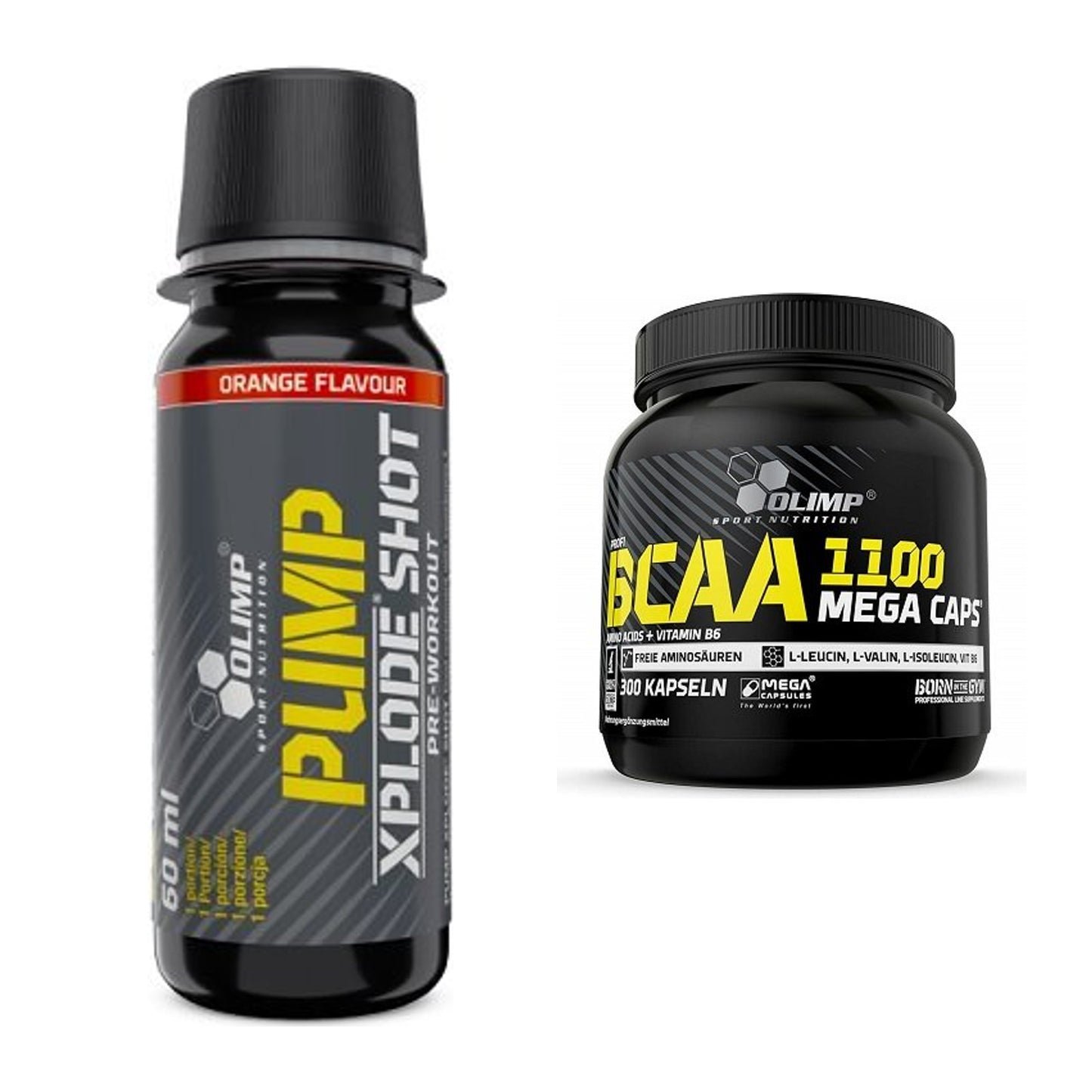 Trainings-Set: Olimp Pump Xplode Shot + Olimp BCAA Mega Caps – alle enthaltenen Artikel