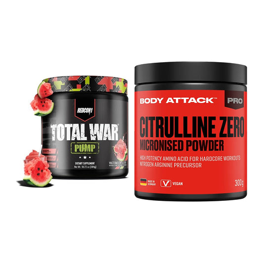 Trainings-Set: Redcon1 Total War PUMP + Body Attack 100 % – alle enthaltenen Artikel