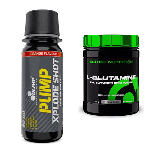 Trainings-Set: Olimp Pump Xplode Shot + Scitec L-Glutamin – alle enthaltenen Artikel