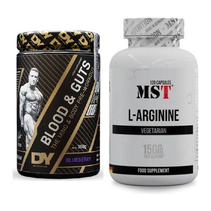 Trainings-Set: DY Nutrition Blood&Guts + MST L-Arginine 120 Kaps. – alle enthaltenen Artikel