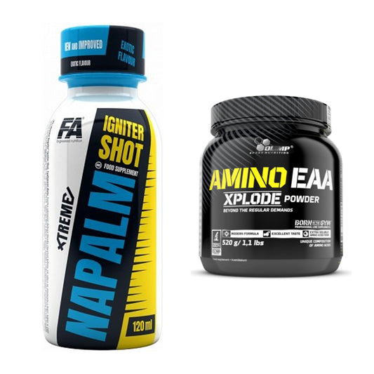Trainings-Set: FA Nutrition Xtreme Napalm + Olimp Amino EAA Xplode – alle enthaltenen Artikel