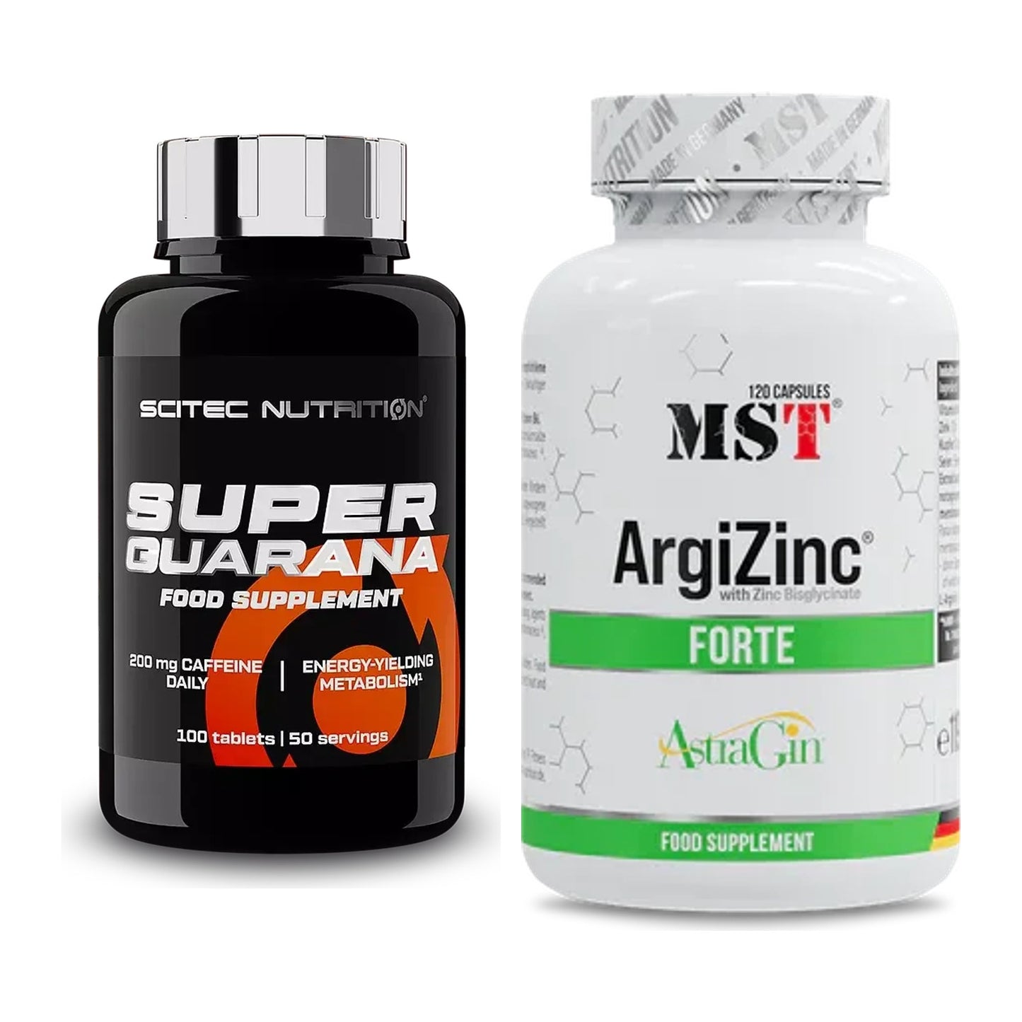 Trainings-Set: Scitec Super Guarana 100 Tabl. + MST ArgiZinc Forte – alle enthaltenen Artikel