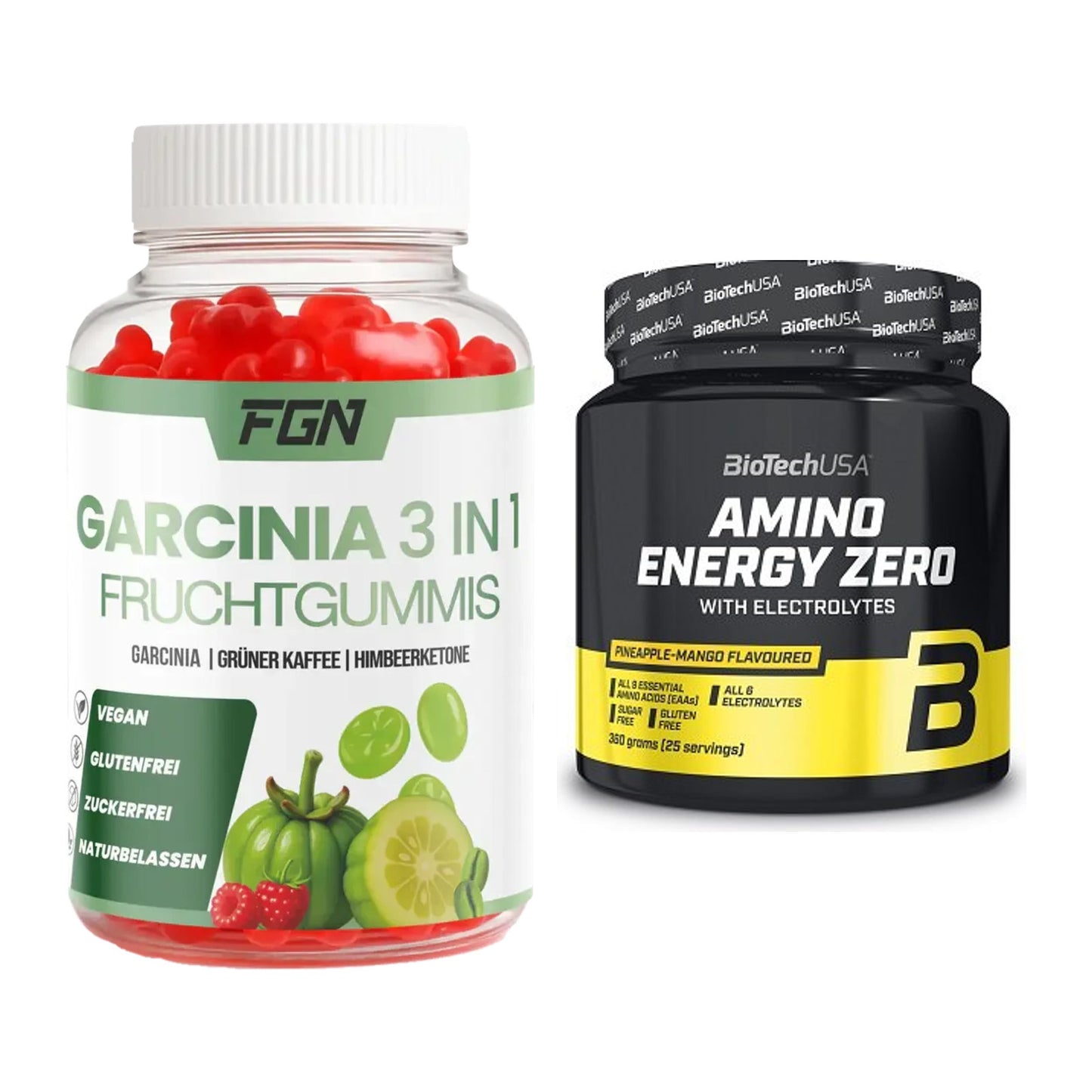 Trainings-Set: FGN Garcinia 60 + BioTech Amino Energy Zero – alle enthaltenen Artikel