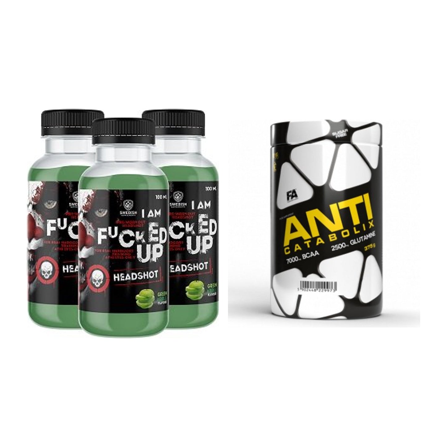 Trainings-Set: Swedish Supplements Fucked + FA Nutrition Anticatabolix – alle enthaltenen Artikel