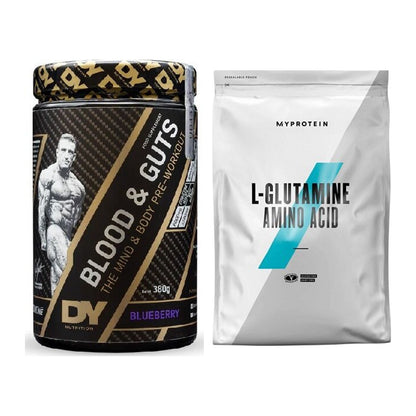 Trainings-Set: DY Nutrition Blood&Guts + MyProtein Glutamin – alle enthaltenen Artikel