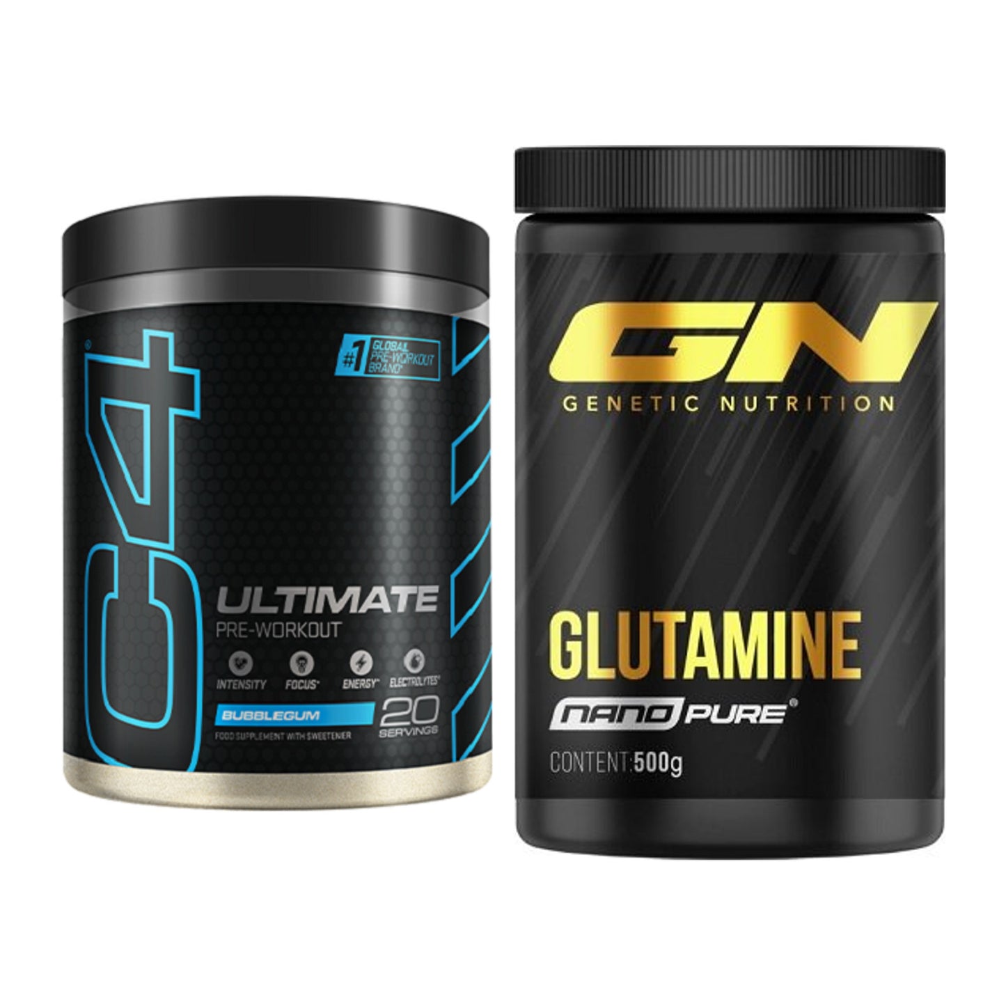 Trainings-Set: Cellucor C4 ULTIMATE 20 Serv. + GN Nano Pure Glutamine – alle enthaltenen Artikel