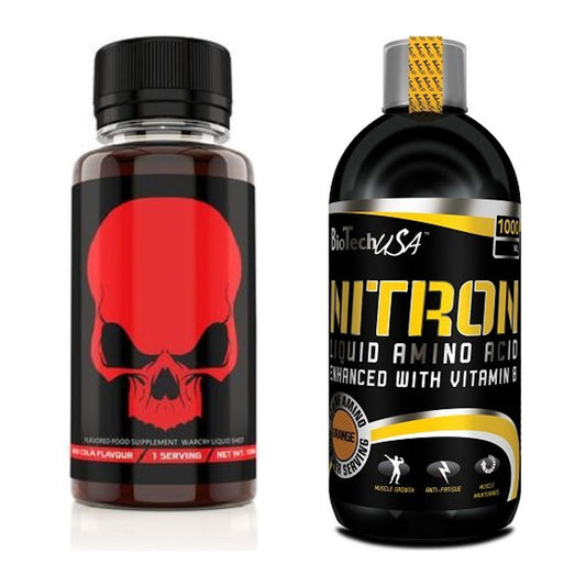 Trainings-Set: Genius Nutrition Warcry Liquid + BioTech Liquid Amino – alle enthaltenen Artikel