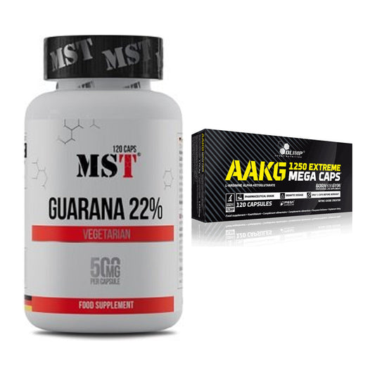 Trainings-Set: MST Guarana 22% + Olimp AAKG Extreme Mega Caps – alle enthaltenen Artikel
