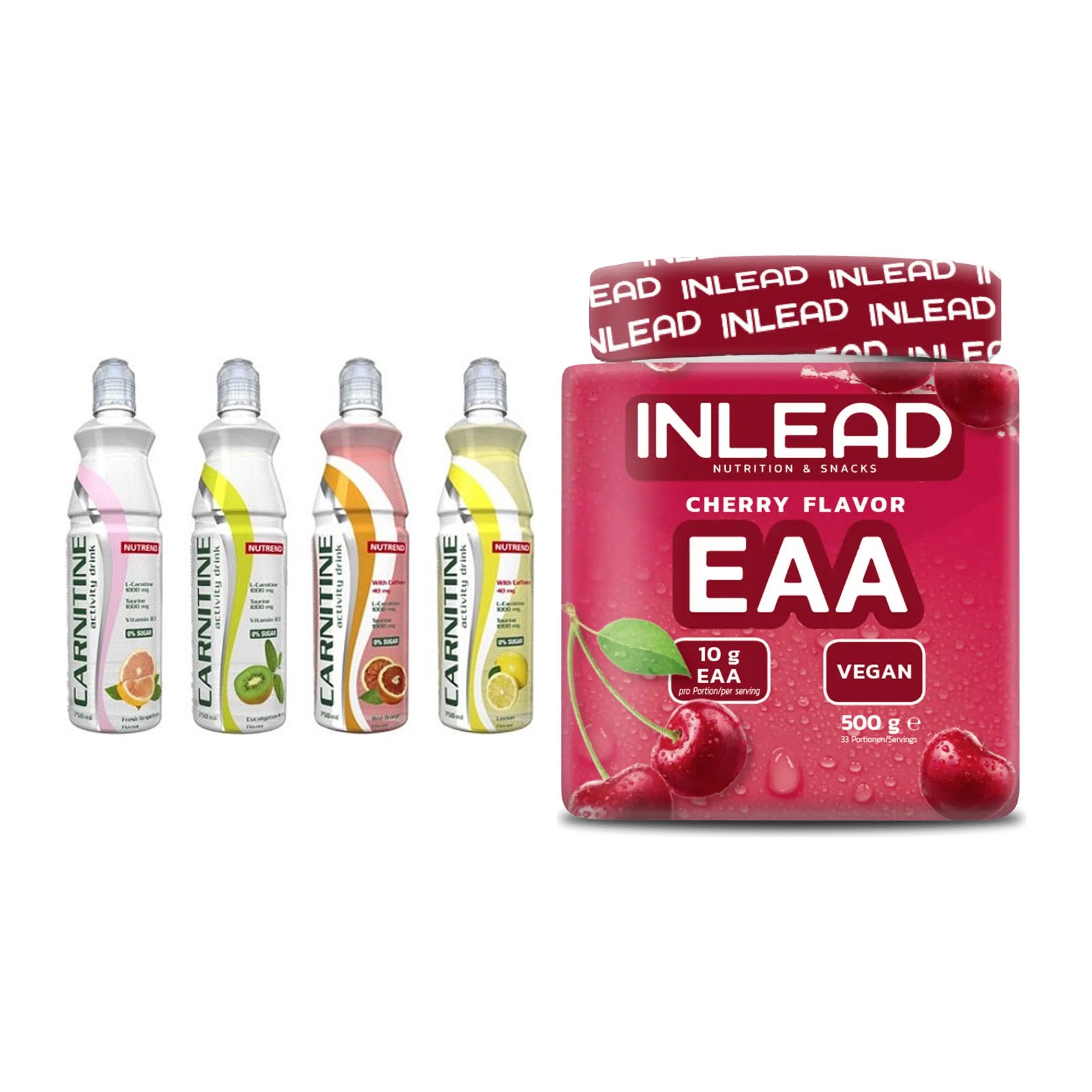 Trainings-Set: Nutrend Activity L-Carnitine Drink + INLEAD EAA – alle enthaltenen Artikel