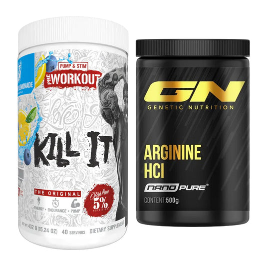 Trainings-Set: Rich Piana 5% Nutrition + GN Arginine HCL Nano Pure – alle enthaltenen Artikel