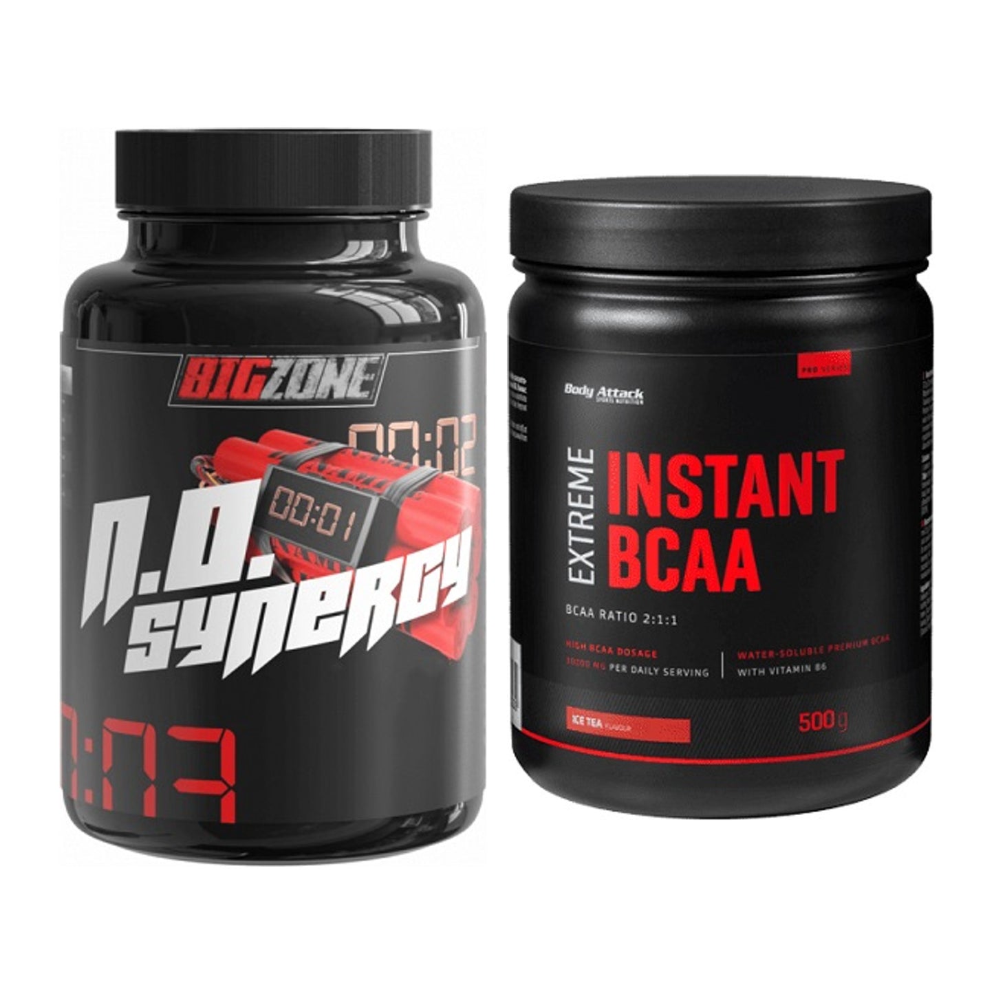 Trainings-Set: Big Zone N.O Synergy + Body Attack Instant BCAA Extreme – alle enthaltenen Artikel