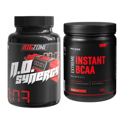 Trainings-Set: Big Zone N.O Synergy + Body Attack Instant BCAA Extreme – alle enthaltenen Artikel