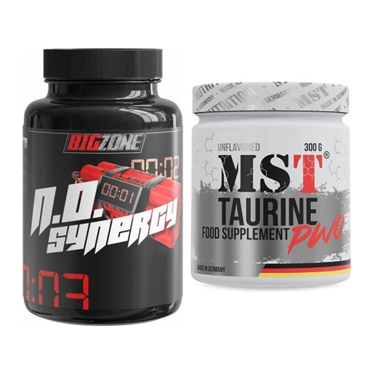 Treningssett: Big Zone N.O Synergy + MST Taurine - alle varer inkludert