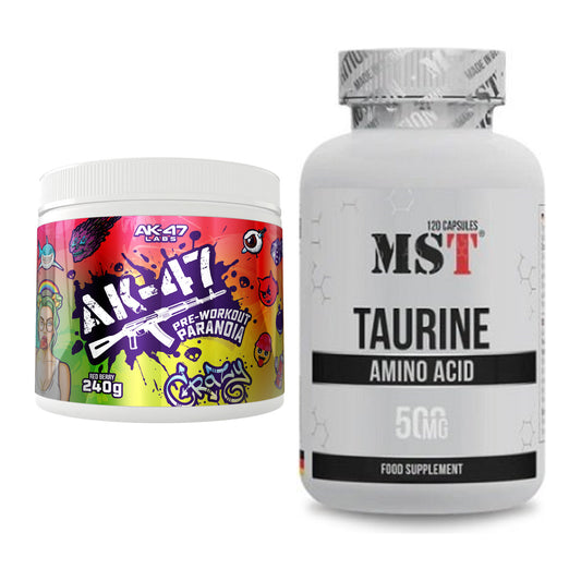 Trainings-Set: AK47 Labs Pre-Workout Paranoia + MST Taurine – alle enthaltenen Artikel