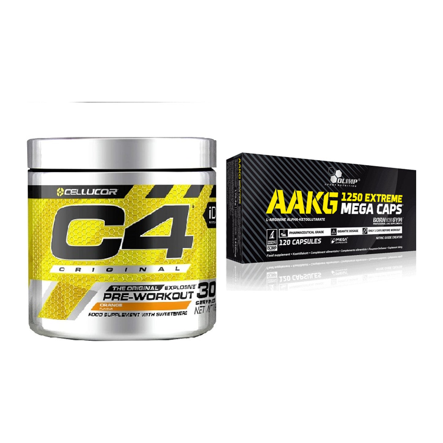 Trainings-Set: Cellucor C4 Original + Olimp AAKG Extreme Mega – alle enthaltenen Artikel