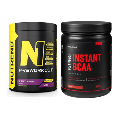 Trainings-Set: Nutrend N1 Preworkout + Body Attack Instant BCAA – alle enthaltenen Artikel