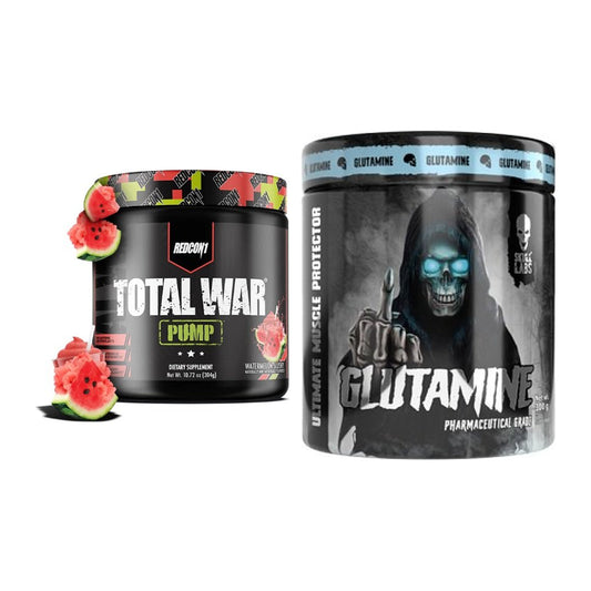 Trainings-Set: Redcon1 Total War PUMP + Skull Labs Glutamine – alle enthaltenen Artikel