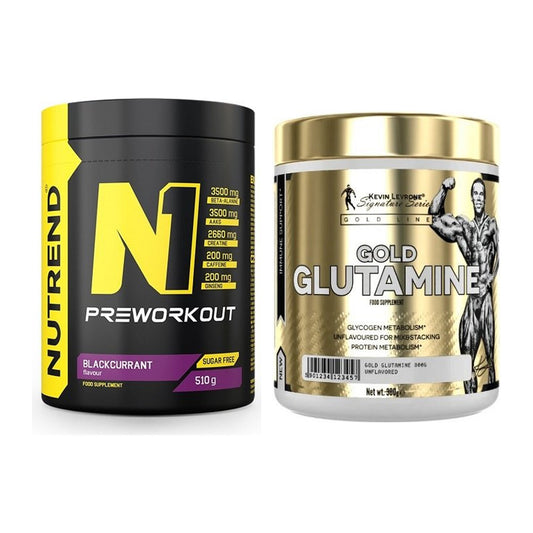 Trainings-Set: Nutrend N1 Preworkout + Kevin Levrone GOLD Glutamine – alle enthaltenen Artikel