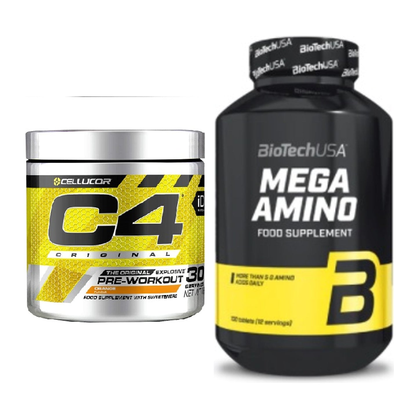 Trainings-Set: Cellucor C4 Original 30Serv. + BioTech Mega Amino – alle enthaltenen Artikel