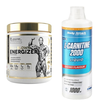 Σετ προπόνησης: Kevin Levrone Full Blown + Body Attack L-Carnitine - περιλαμβάνονται όλα τα είδη