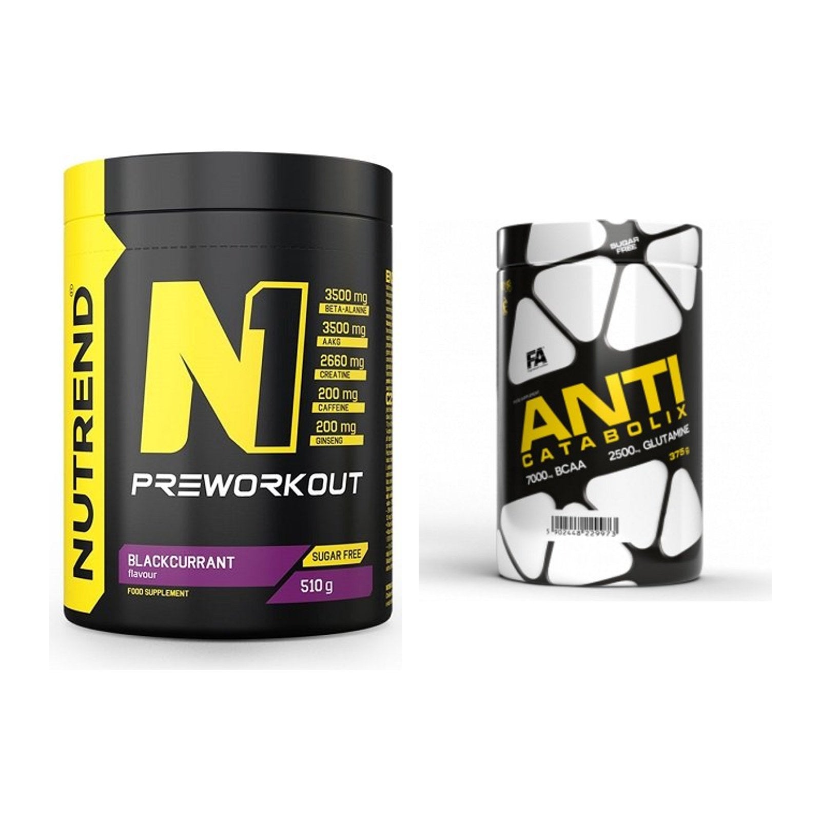 Trainings-Set: Nutrend N1 Preworkout + FA Nutrition Anticatabolix – alle enthaltenen Artikel