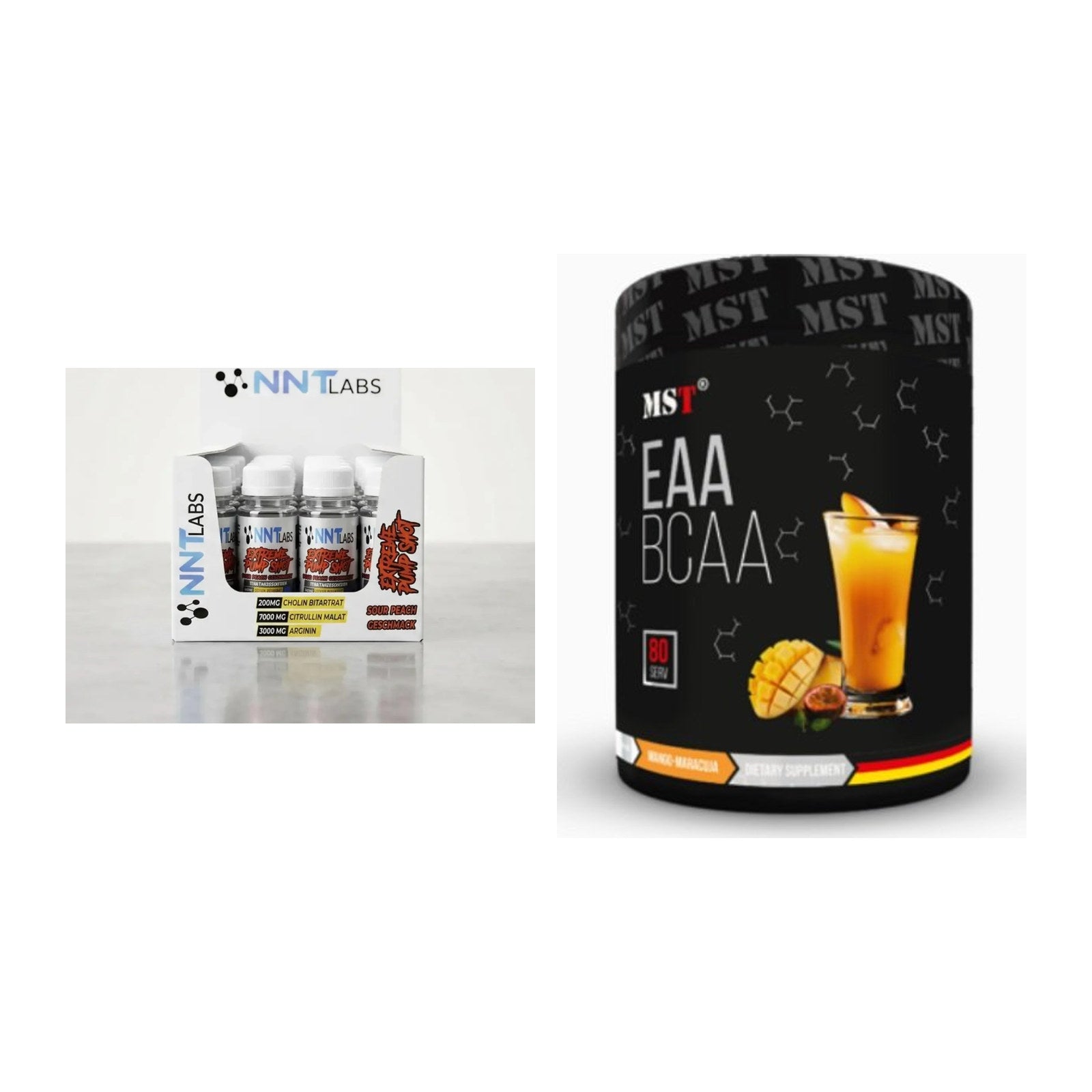 Trainings-Set: NNT Extreme Pump Shot + MST EAA & BCAA – alle enthaltenen Artikel