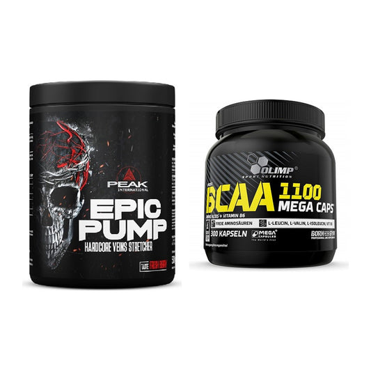 Trainings-Set: Peak EPIC Pump + Olimp BCAA Mega Caps – alle enthaltenen Artikel