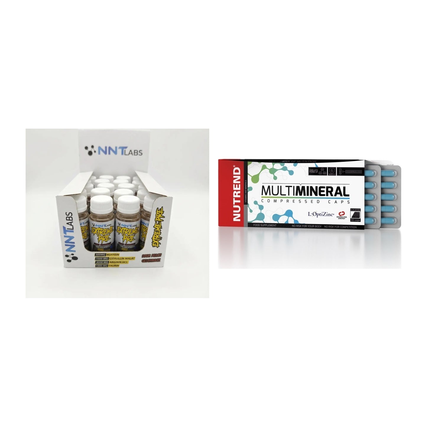Trainings-Set: NNT Extreme Pre-Workout + Nutrend Multimineral – alle enthaltenen Artikel
