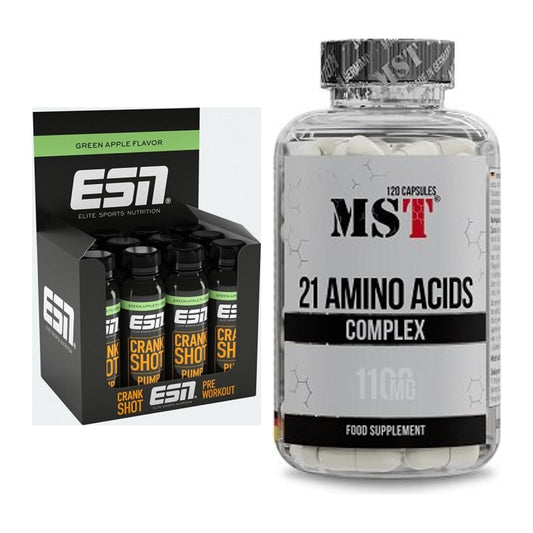 Trainings-Set: ESN Crank Pump Shot + MST 21 Amino Acids – alle enthaltenen Artikel