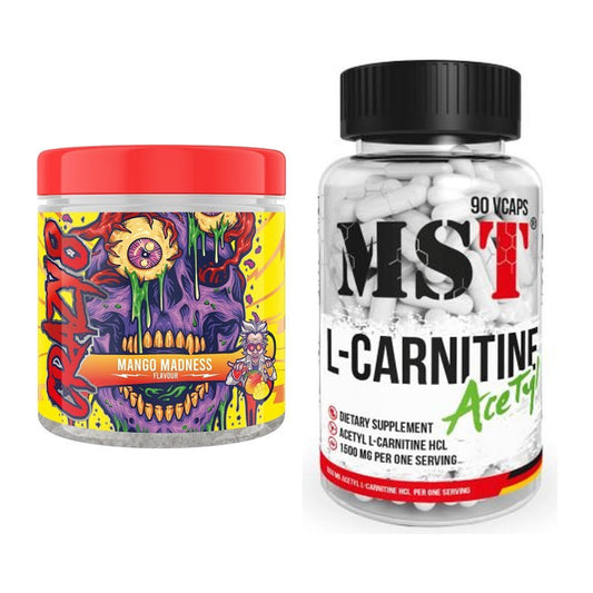 Trainings-Set: Swedish Supplements Crazy 8 + MST L-Carnitine Acetyle – alle enthaltenen Artikel