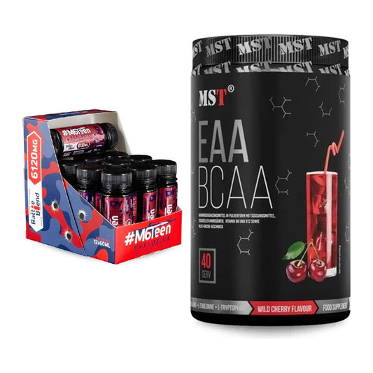Trainings-Set: DY Nutrition M6Teen Prewokrout + MST EAA & BCAA – alle enthaltenen Artikel