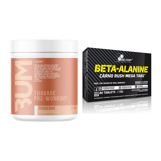 Trainings-Set: RAW Nutrition CBUM Thavage + Olimp Beta-Alanin Carno – alle enthaltenen Artikel