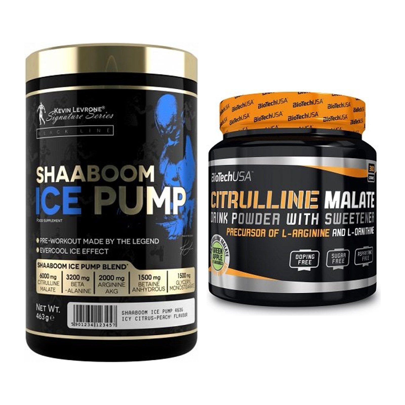 Trainings-Set: Kevin Levrone Shaaboom Ice + BioTech Citrulline Malate – alle enthaltenen Artikel