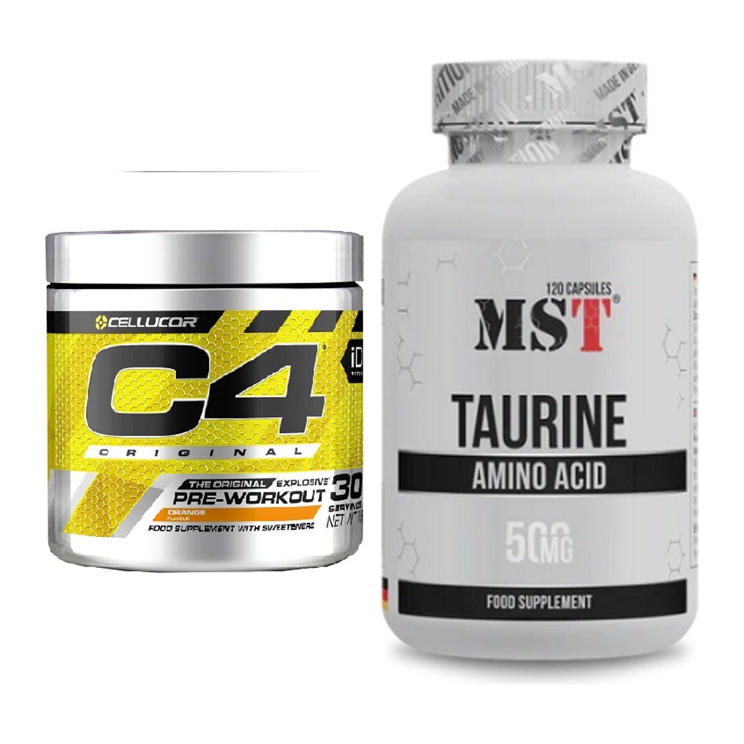 Trainings-Set: Cellucor C4 Original 30Serv. + MST Taurine – alle enthaltenen Artikel