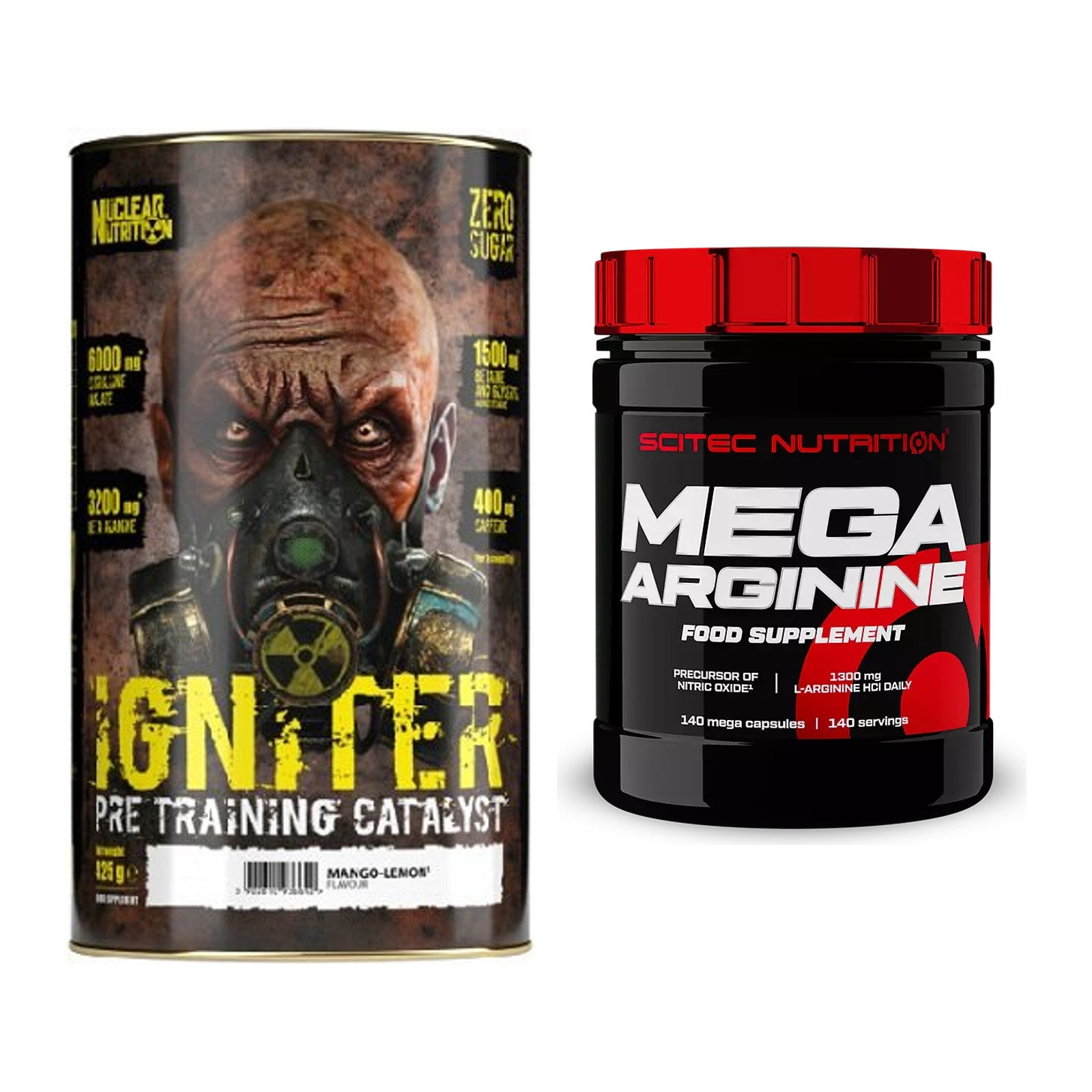 Trainings-Set: Nuclear Nutrition IGNITER + Scitec Mega Arginine – alle enthaltenen Artikel