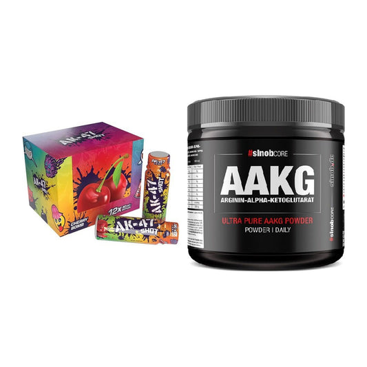 Trainings-Set: AK47 Labs AK47 Shots + Sinob Core Arginin AAKG Pulver – alle enthaltenen Artikel