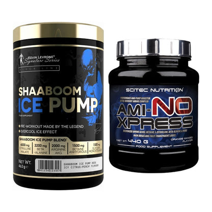 Trainings-Set: Kevin Levrone Shaaboom Ice Pump + Scitec Ami-NO Xpress – alle enthaltenen Artikel