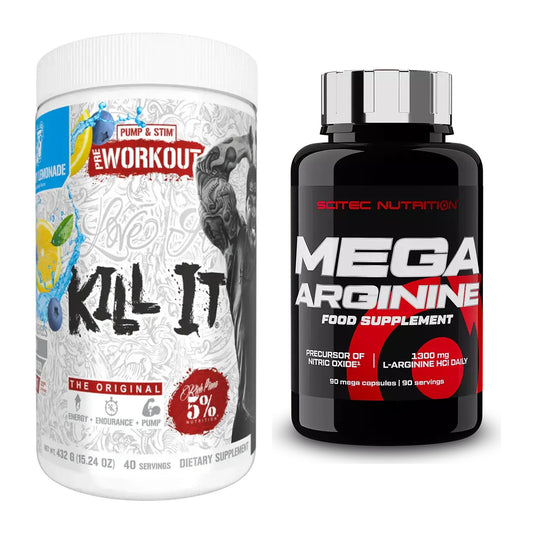 Trainings-Set: Rich Piana 5% Nutrition Kill It + Scitec Mega Arginine – alle enthaltenen Artikel