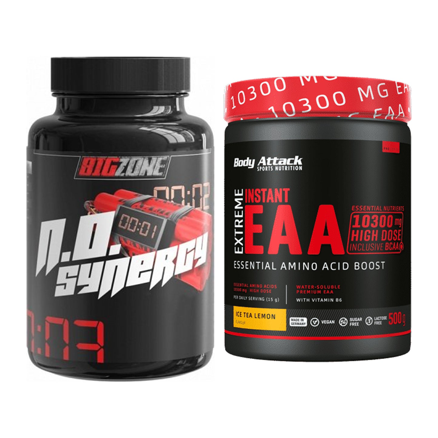 Trainings-Set: Big Zone N.O Synergy + Body Attack Extreme Instant EAA – alle enthaltenen Artikel