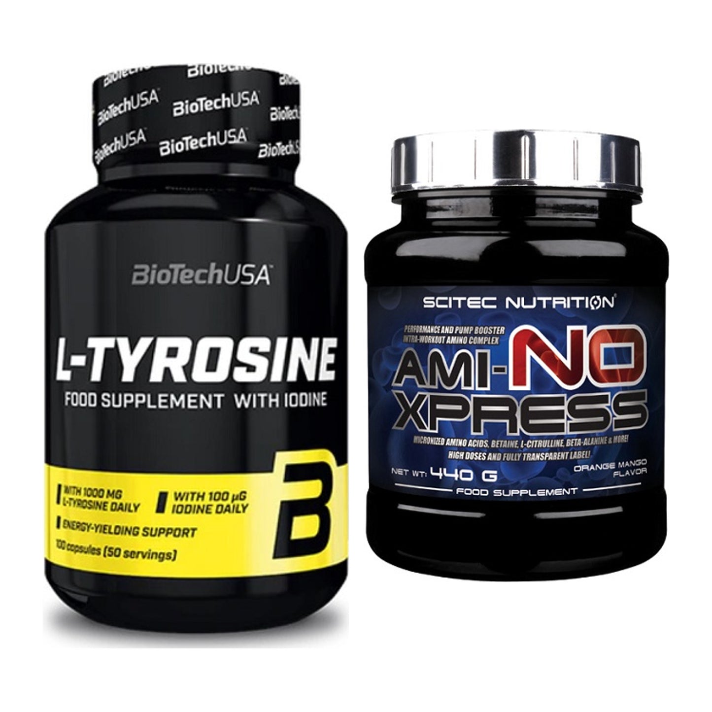 Trainings-Set: BioTech Tyrosine + Scitec Ami-NO Xpress – alle enthaltenen Artikel