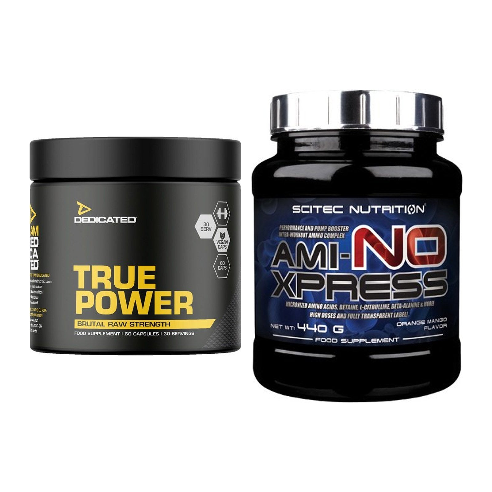 Trainings-Set: Dedicated True Power + Scitec Ami-NO Xpress – alle enthaltenen Artikel