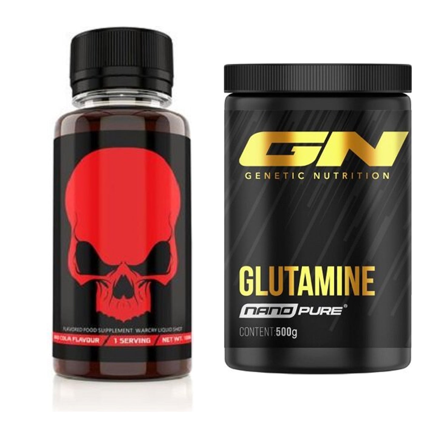 Trainings-Set: Genius Nutrition Warcry Liquid + GN Nano Pure Glutamine – alle enthaltenen Artikel