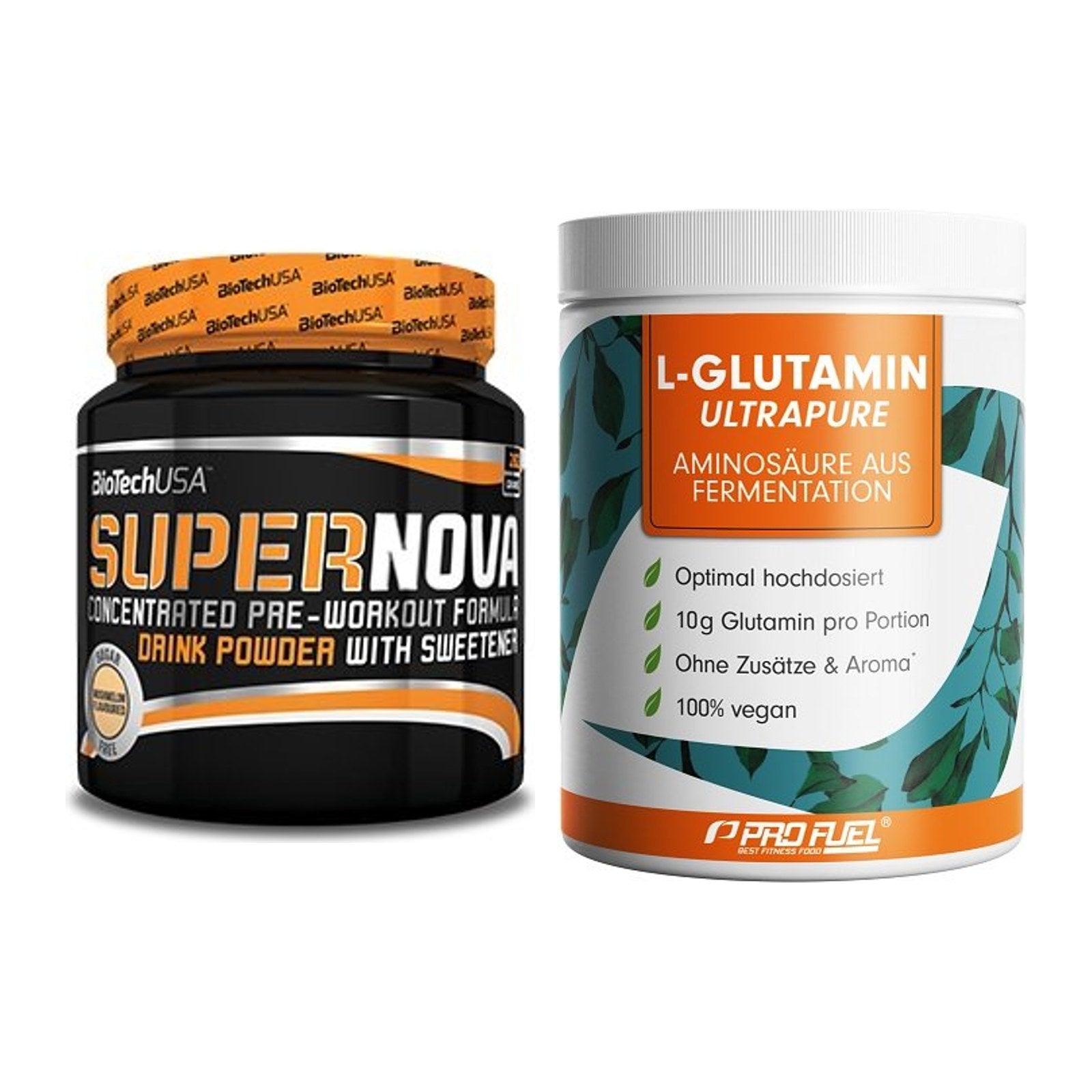 Trainings-Set: BioTech Supernova + ProFuel Glutamin Ultrapure – alle enthaltenen Artikel