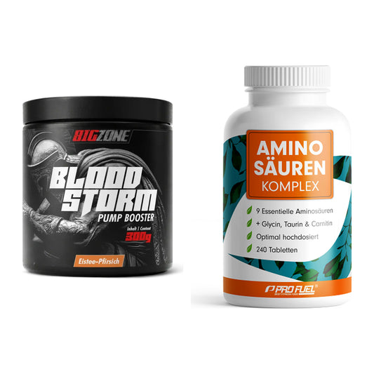 Trainings-Set: Big Zone Bloodstorm 2.0 + ProFuel Aminosäuren – alle enthaltenen Artikel