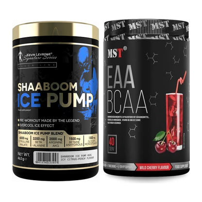 Trainings-Set: Kevin Levrone Shaaboom Ice Pump + MST EAA & BCAA – alle enthaltenen Artikel