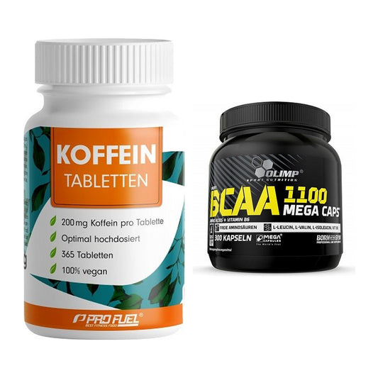 Trainings-Set: ProFuel Koffein (200mg) + Olimp BCAA Mega Caps – alle enthaltenen Artikel