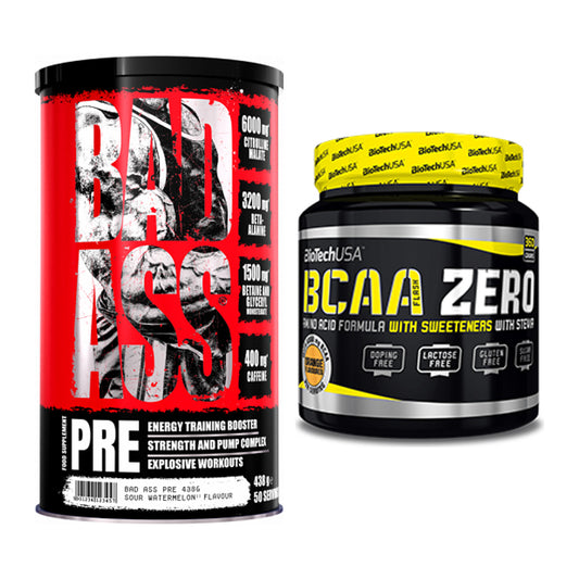 Trainings-Set: BAD ASS Pre + BioTech BCAA Zero – alle enthaltenen Artikel